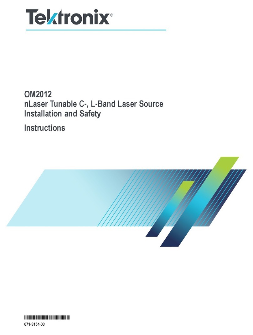 Tektronix OM2012 Installation and safety instructions