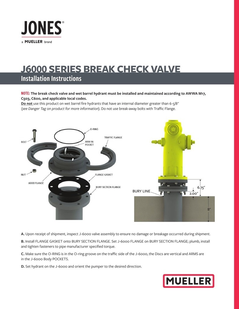 Mueller Jones J6000 Series installation instructions