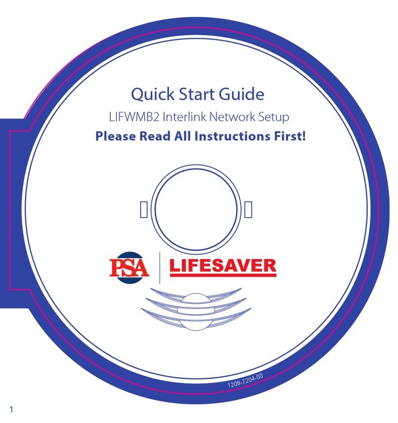 PSA LIFESAVER LIFWMB2 quick start guide