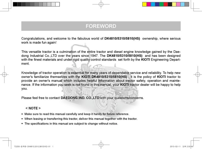 Kioti DK4810 User manual