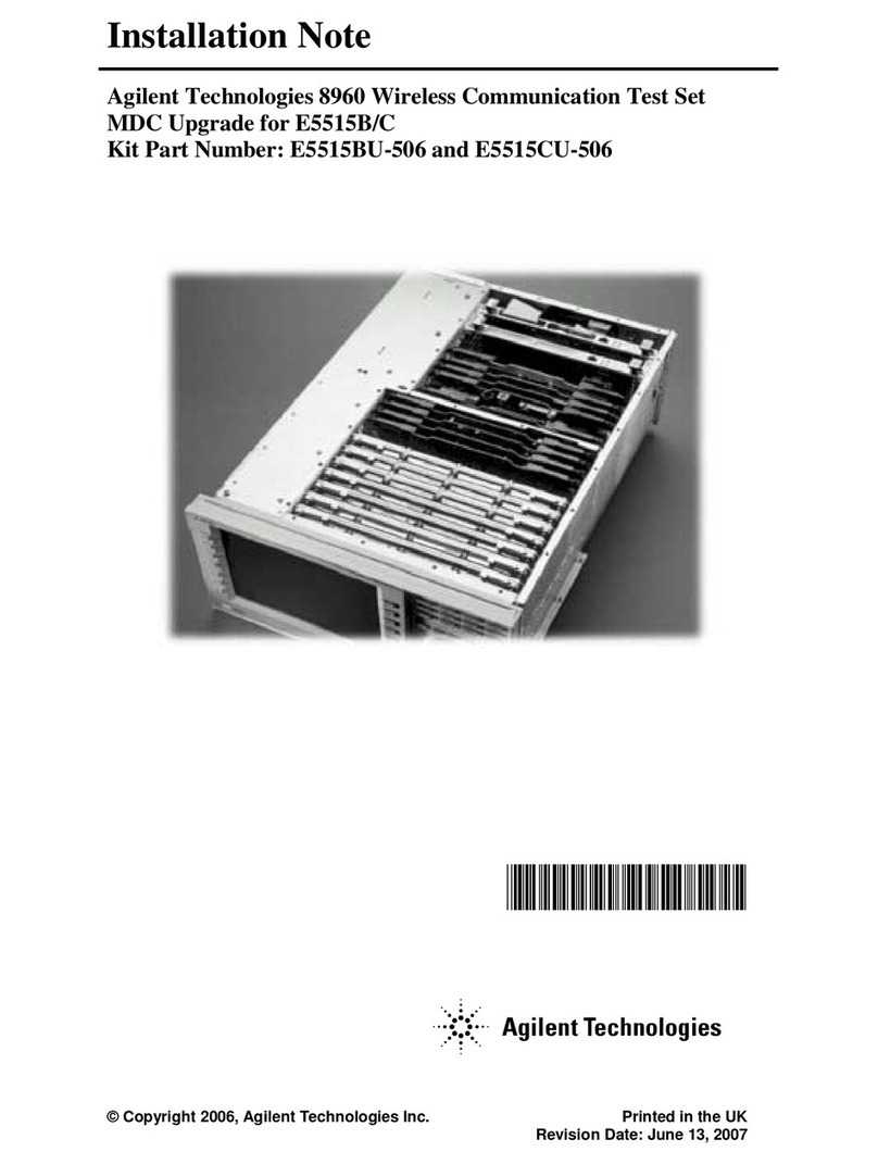 Agilent Technologies 8960 Installation and operation manual