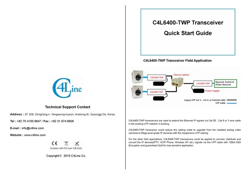 C4Line C4L6400-TWP User manual