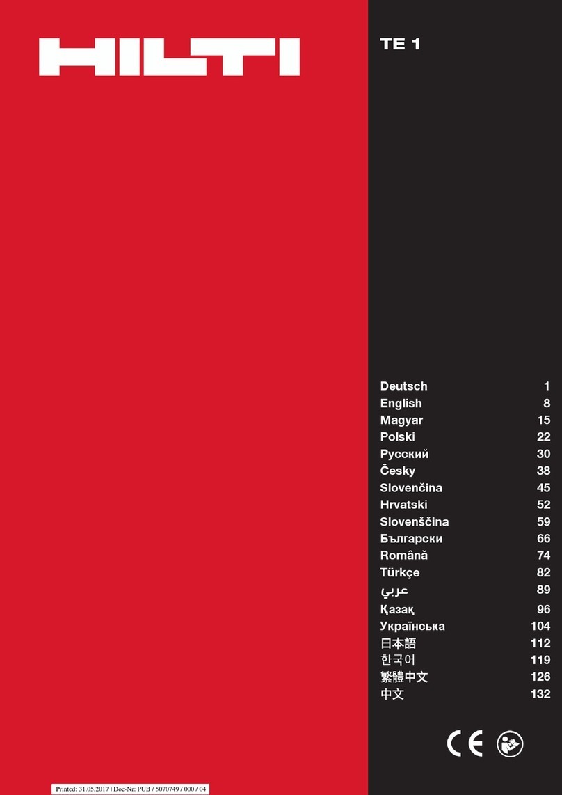 Hilti TE1 User manual