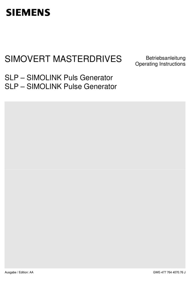 Siemens SIMOVERT SLP User manual