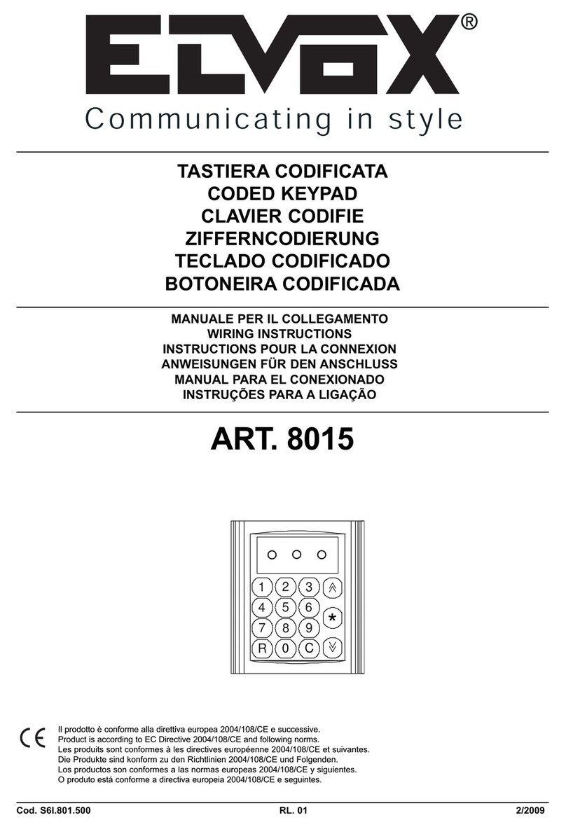 Elvox 8015 User manual