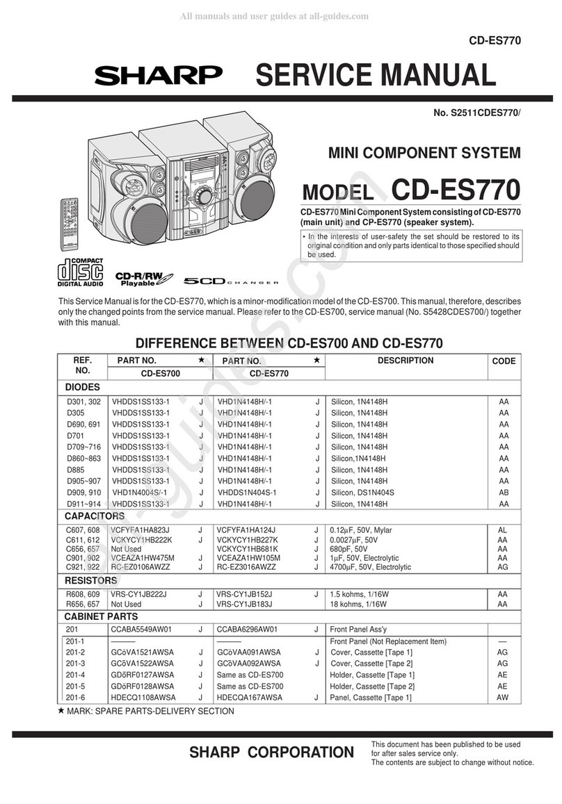 Sharp CD-ES770 User manual