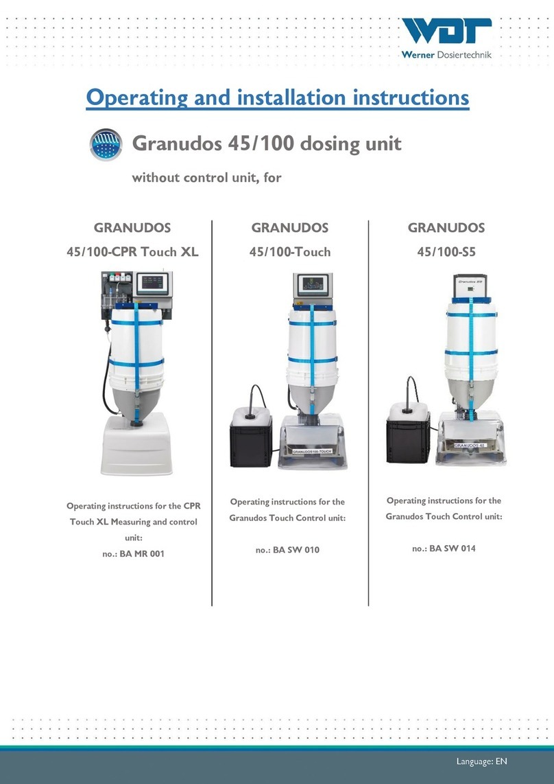 WDT Granudos 45/100-Touch Operating and installation instructions