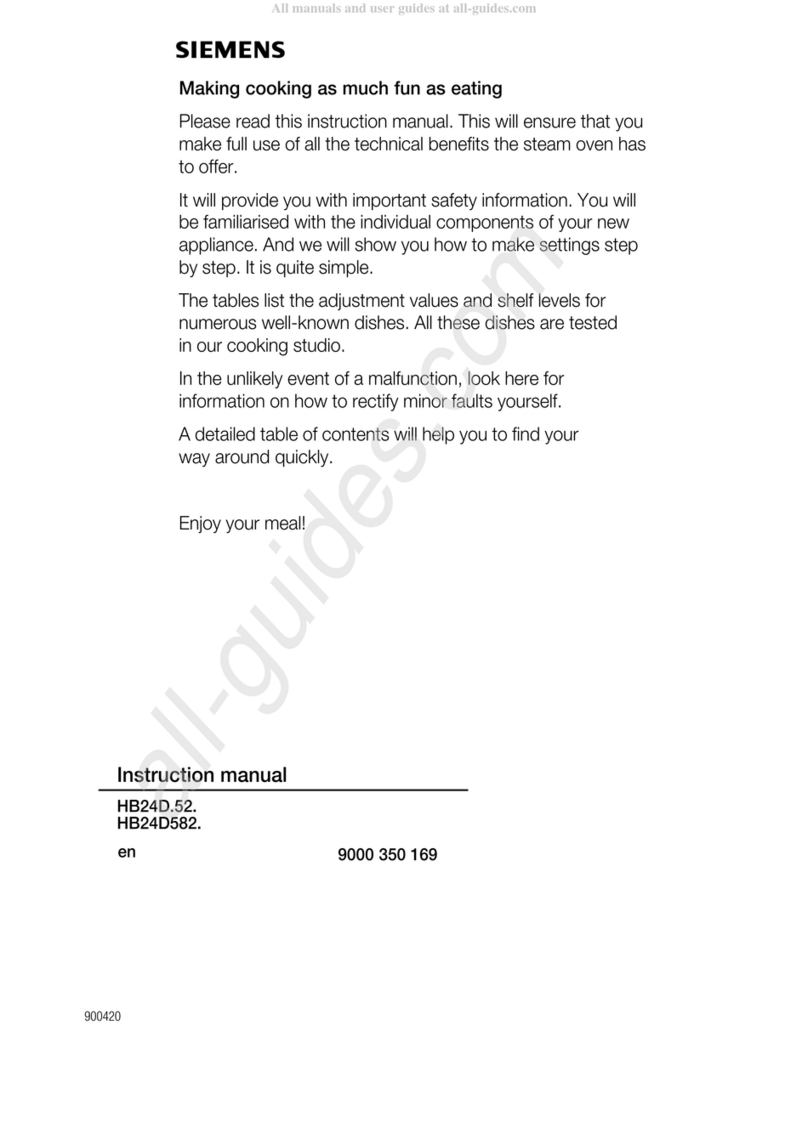Siemens HB24D 52 Series instruction manual