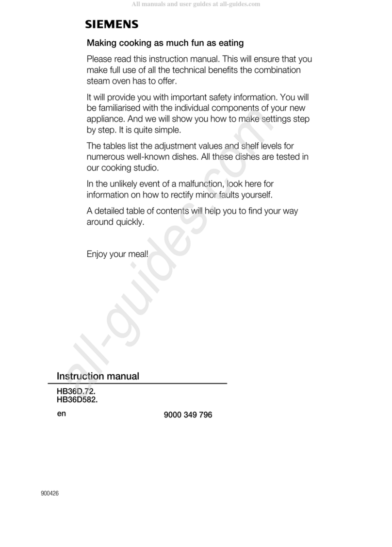 Siemens HB36D 72 Series User manual
