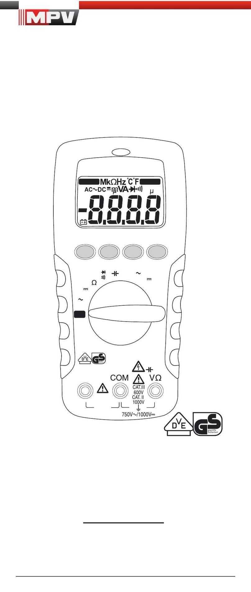 MPV MN1-3 operating manual