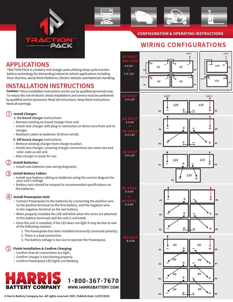 Harris Battery TRACTION PACK Configuration and Operating Instructions