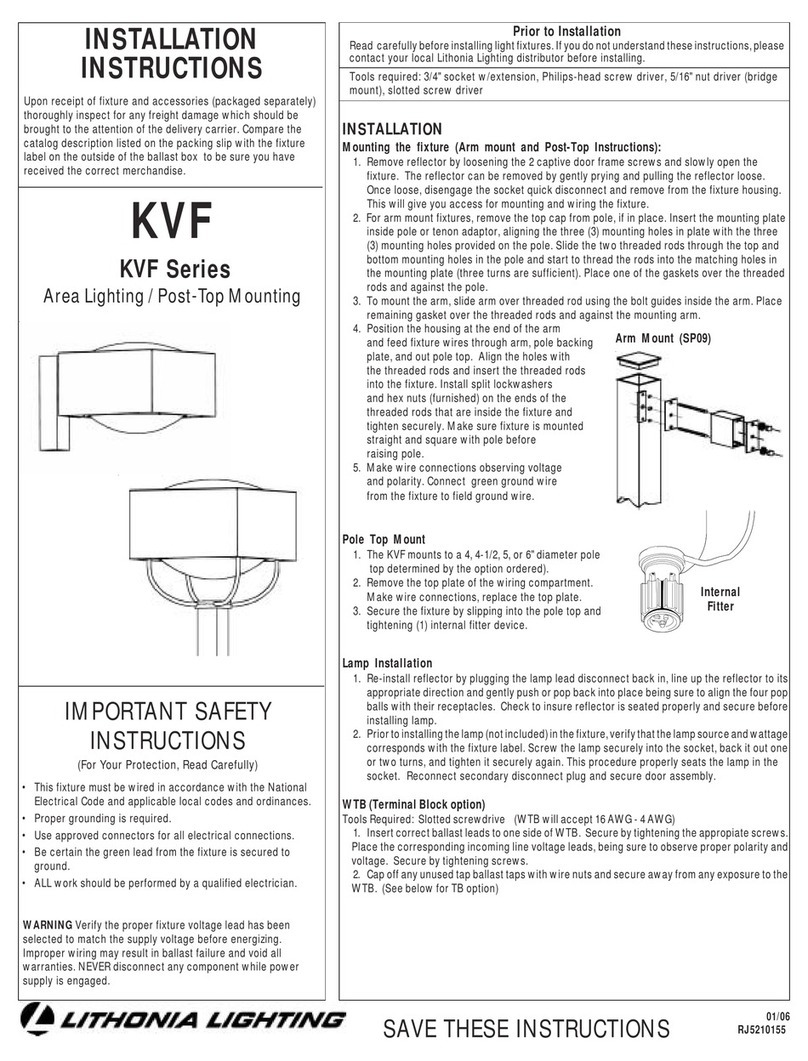 Lithonia Lighting KVF Series installation instructions