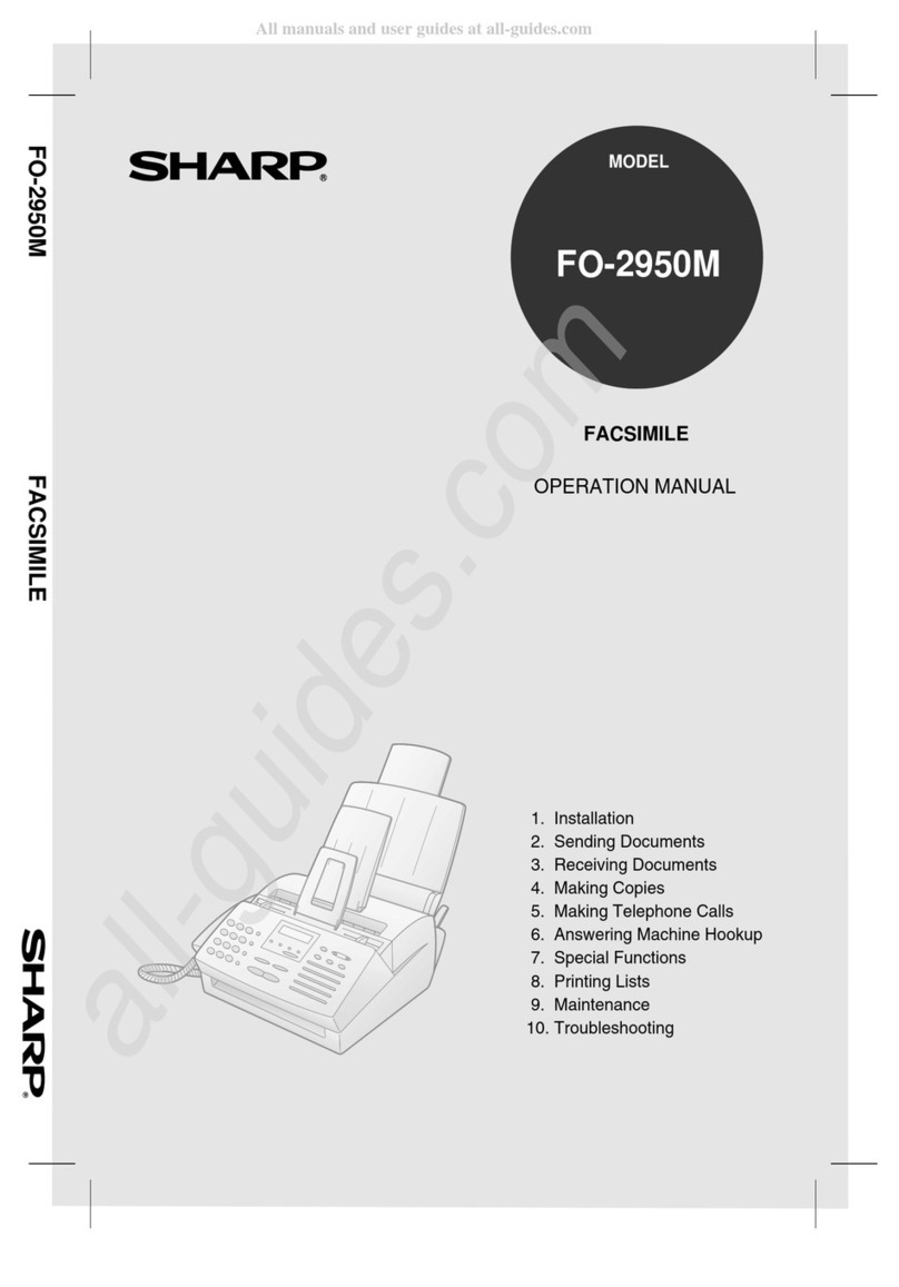 Sharp FO-2950M - B/W Laser - All-in-One User manual Sharp FO-2950M - B/W Laser - All-in-One User manual