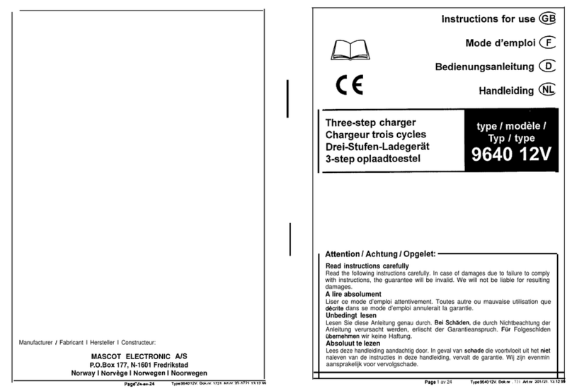MASCOT 9640 12V Instructions for use