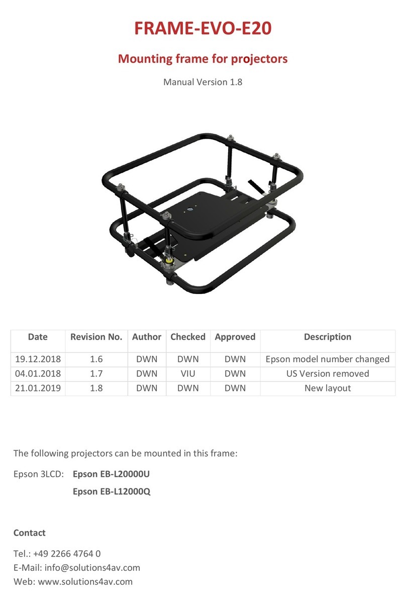Solutions4AV FRAME-EVO-E20 User manual