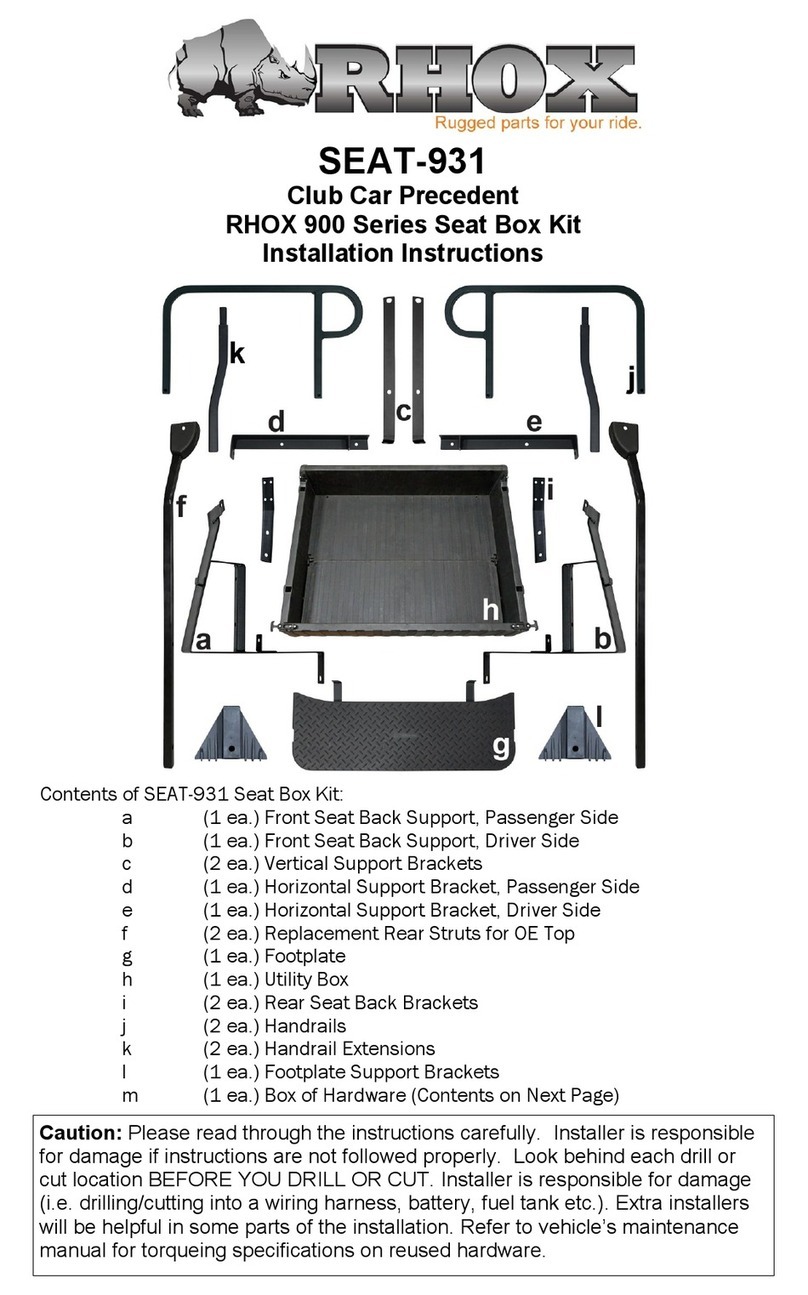 RHOX SEAT-931 installation instructions RHOX SEAT-931 installation instructions