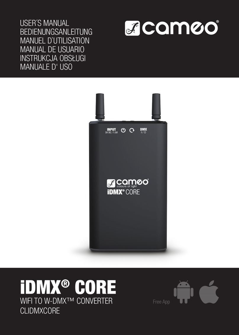Cameo iDMX Core user manual Cameo iDMX Core user manual