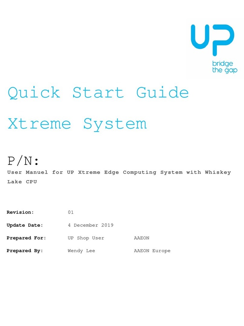 Aaeon UP Xtreme quick start guide Aaeon UP Xtreme quick start guide
