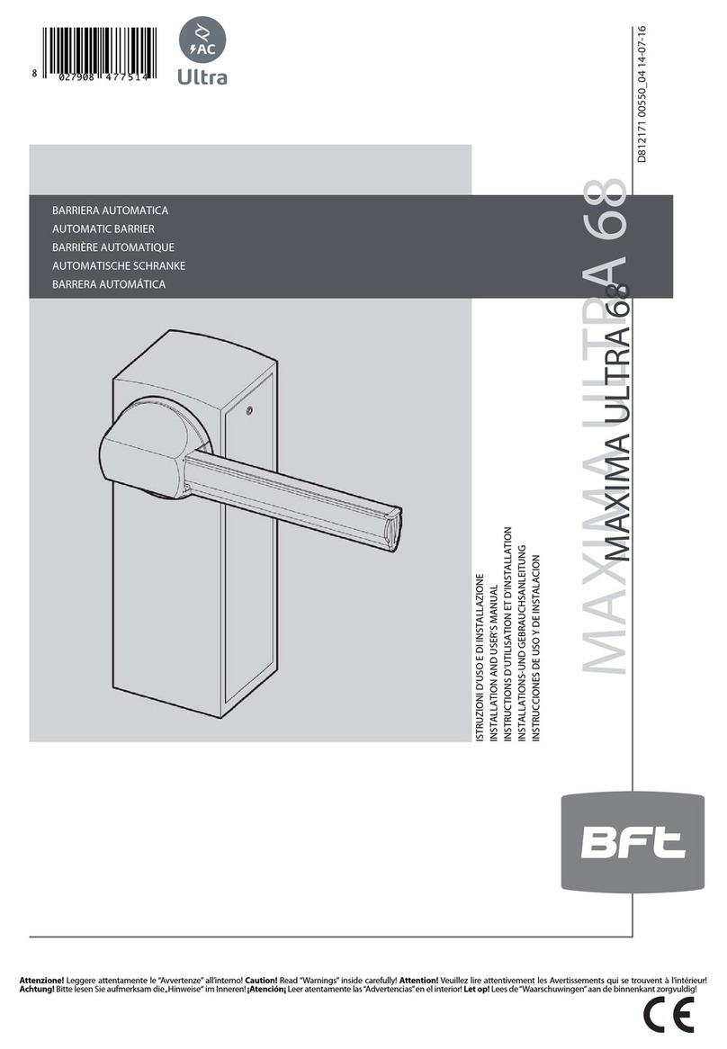 BFT Maxima Ultra 68 Installation and user manual