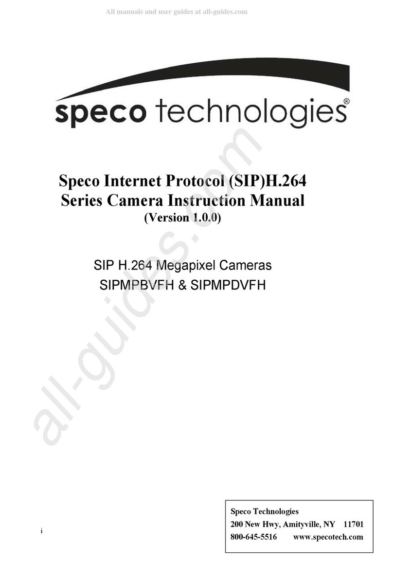 Speco Internet Protocol SIP H.264 Series instruction manual