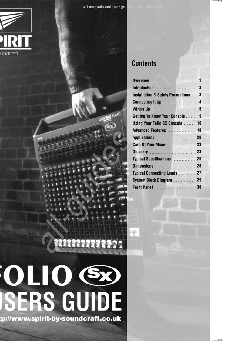 SoundCraft SPIRIT FOLIO SX User manual SoundCraft SPIRIT FOLIO SX User manual