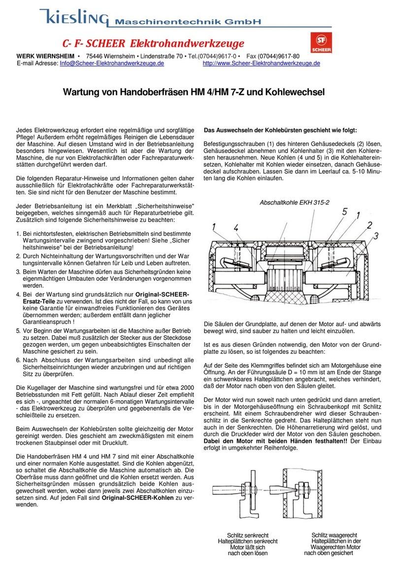 Scheer HM 4 Maintenance manual