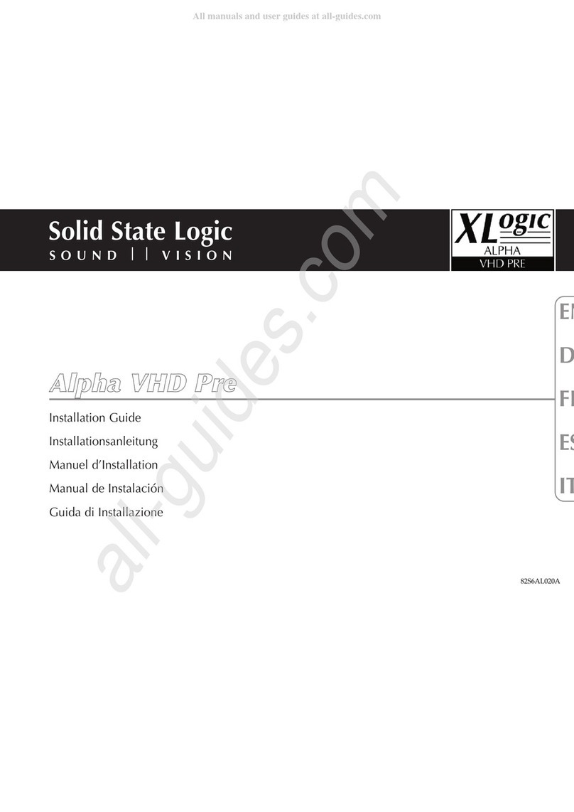 Solid State Logic Alpha VHD Pre User manual