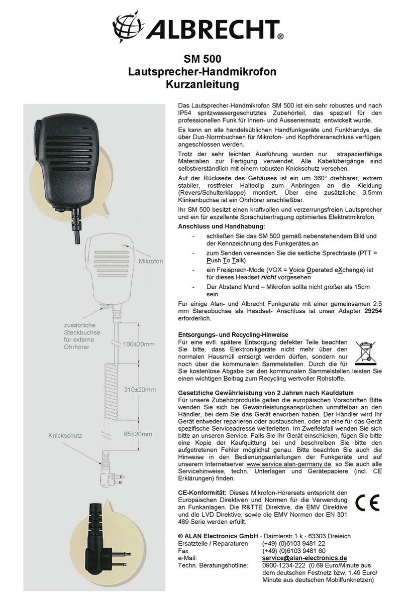 Albrecht SM 500 User information