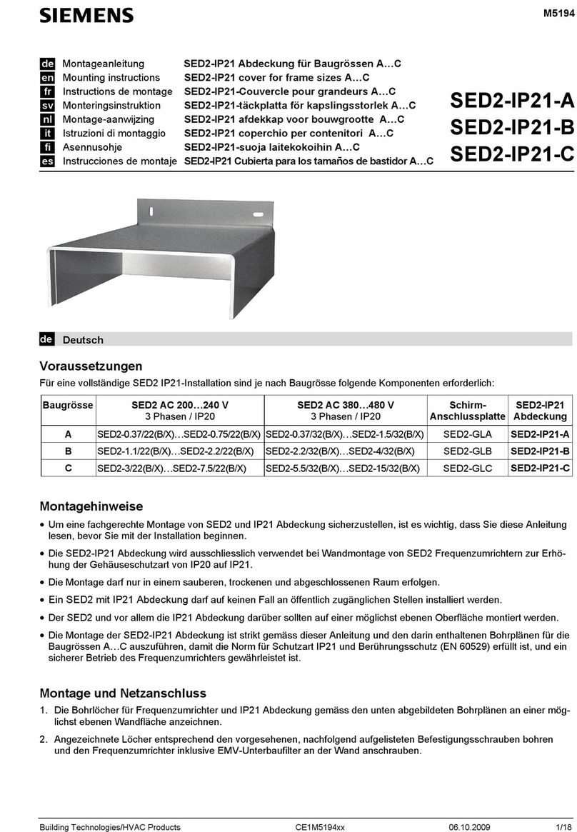Siemens SED2-IP21 Series User manual