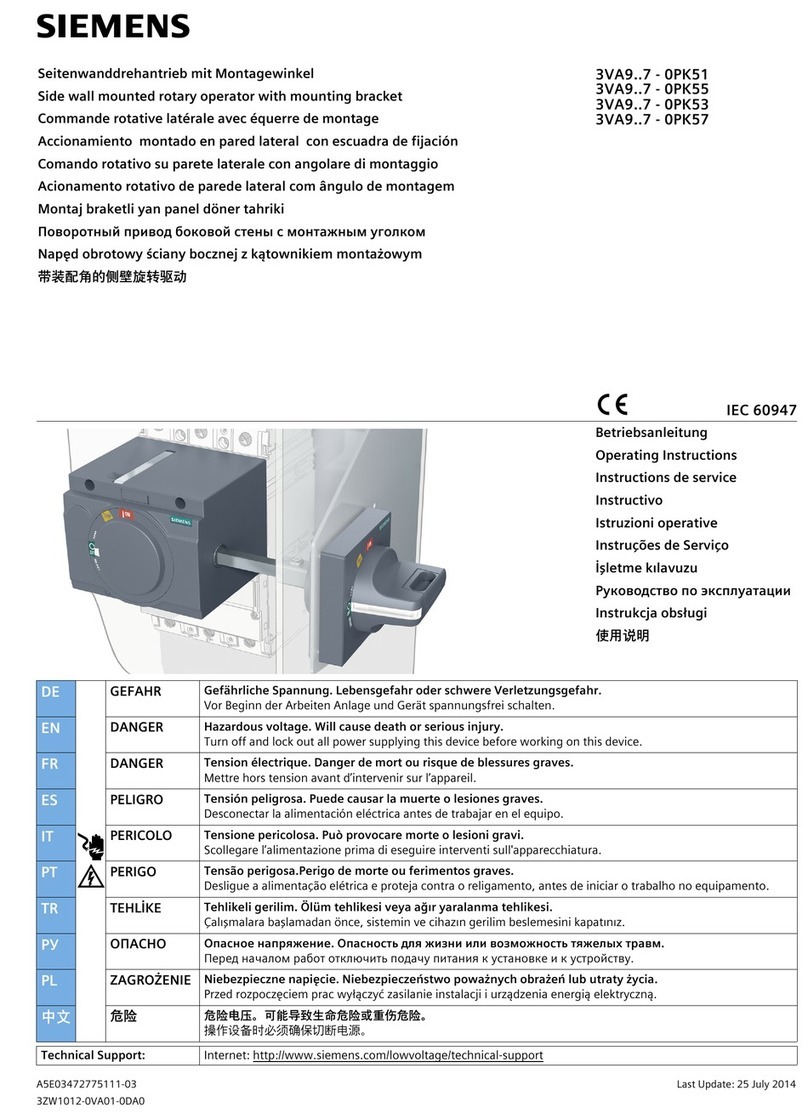 Siemens 3VA9 7-0PK51 Series User manual