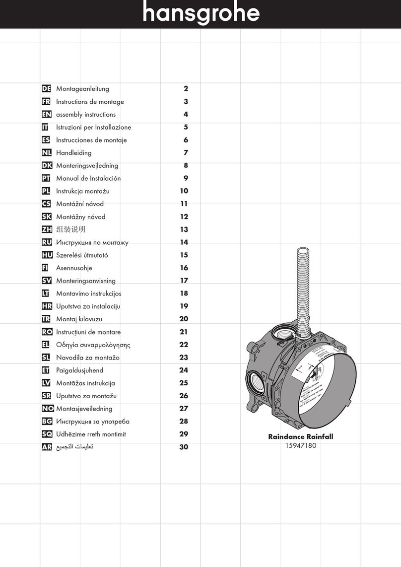 Hans Grohe Raindance Rainfall Assembly instructions