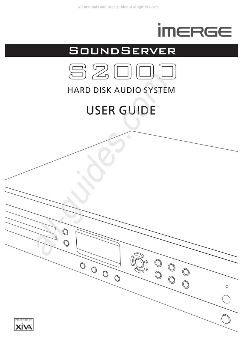 Imerge SoundServer S2000 user guide