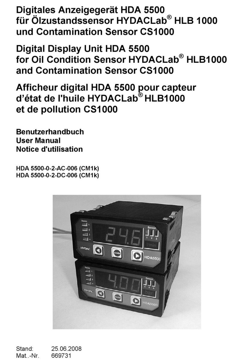 Hydac HDA 5500 SERIES User manual