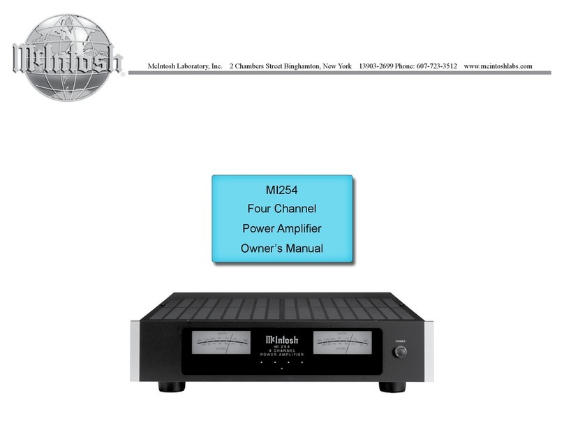 McIntosh MI254 owner's manual
