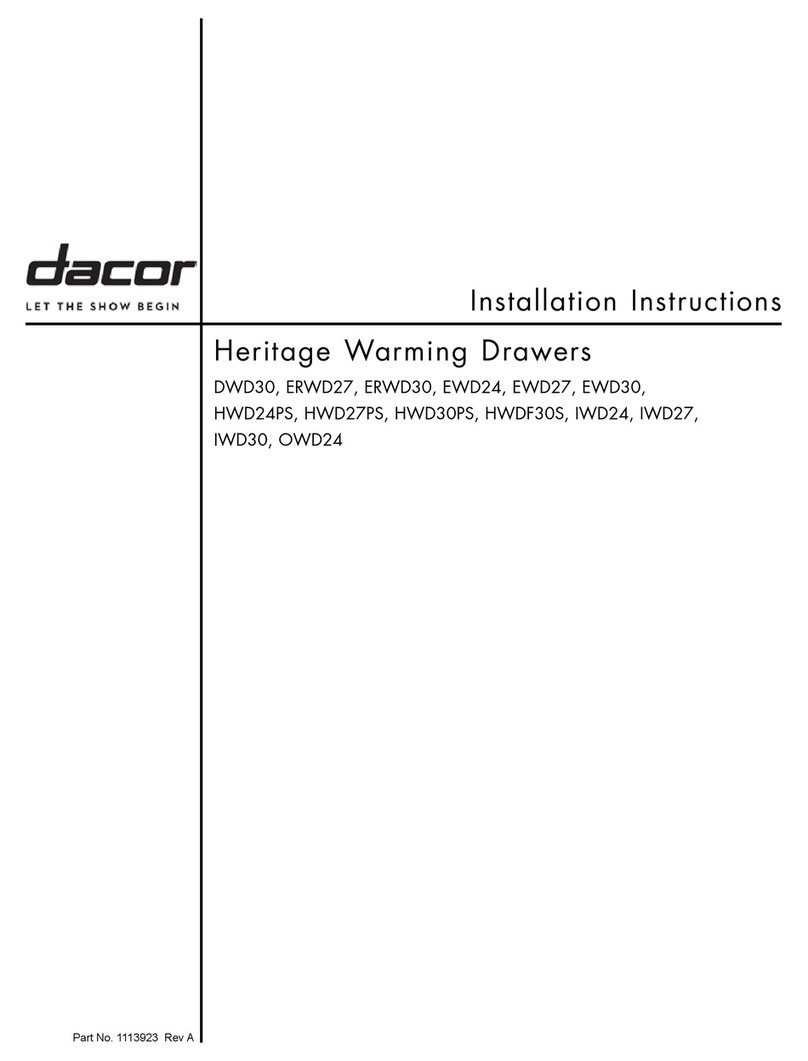 Dacor DWD30 User manual