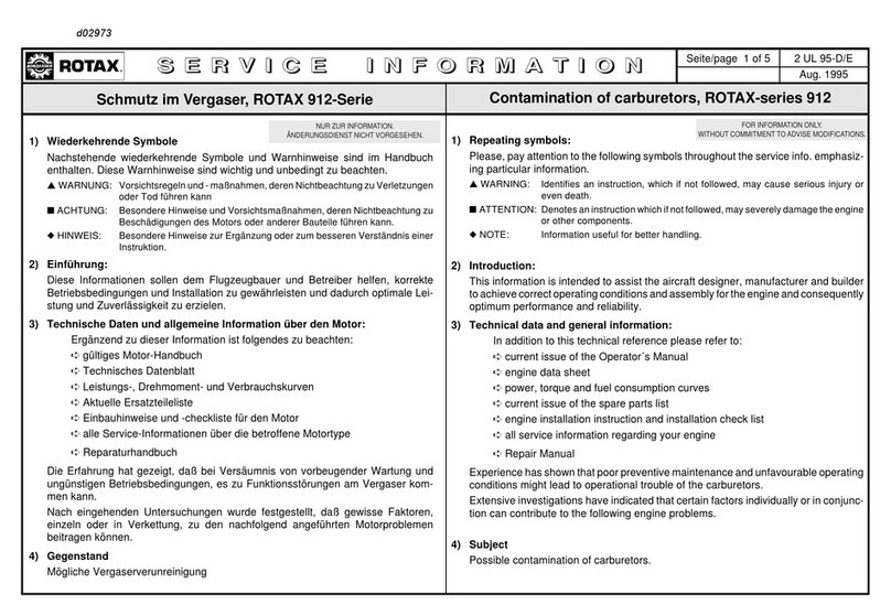 Rotax 912 Series Operating and installation instructions Rotax 912 Series Operating and installation instructions