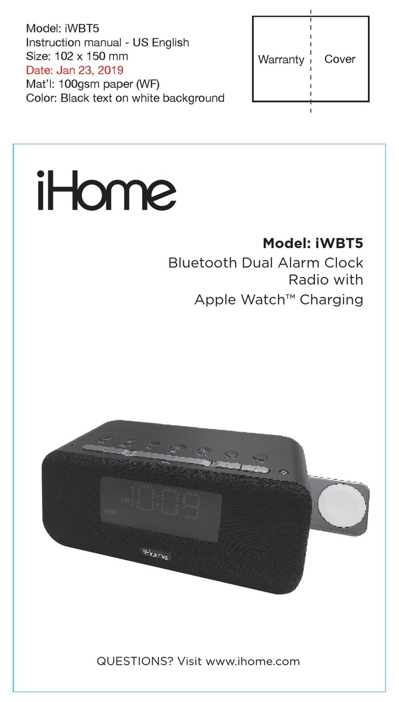 iHome iWBT5 instruction manual