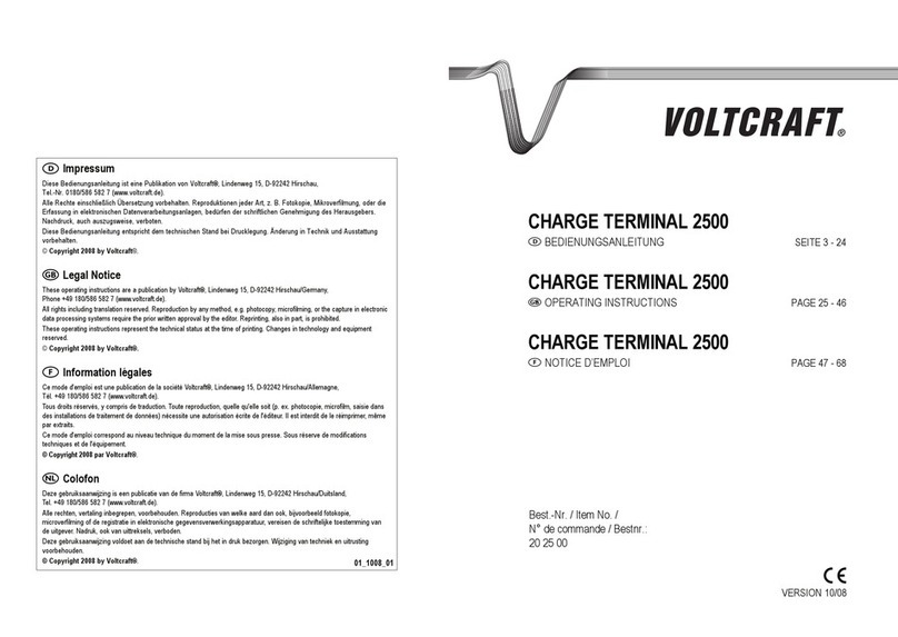 VOLTCRAFT CHARGE TERMINAL 2500 operating instructions