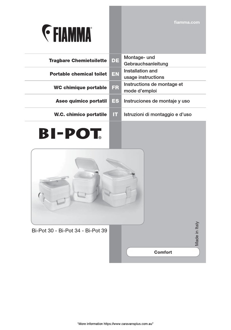 Fiamma Bi-Pot Series Installation and usage instructions Fiamma Bi-Pot Series Installation and usage instructions
