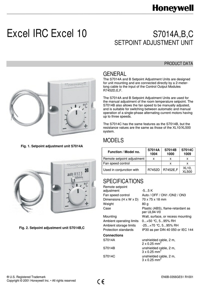 Honeywell S7014A Series User manual