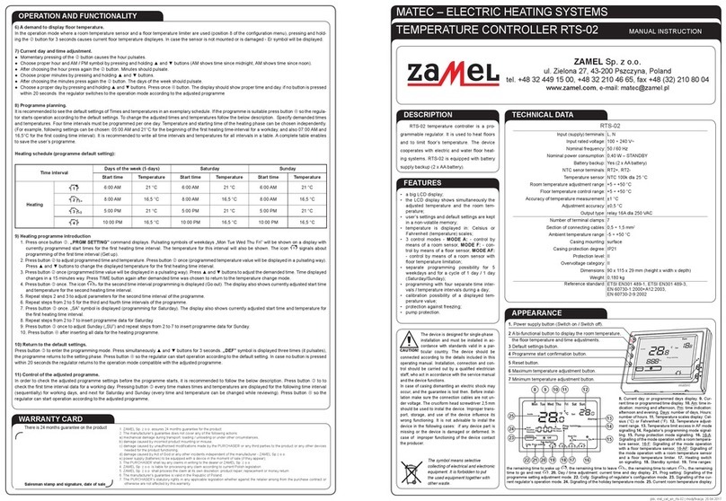 Zamel RTS-02 Manual instruction