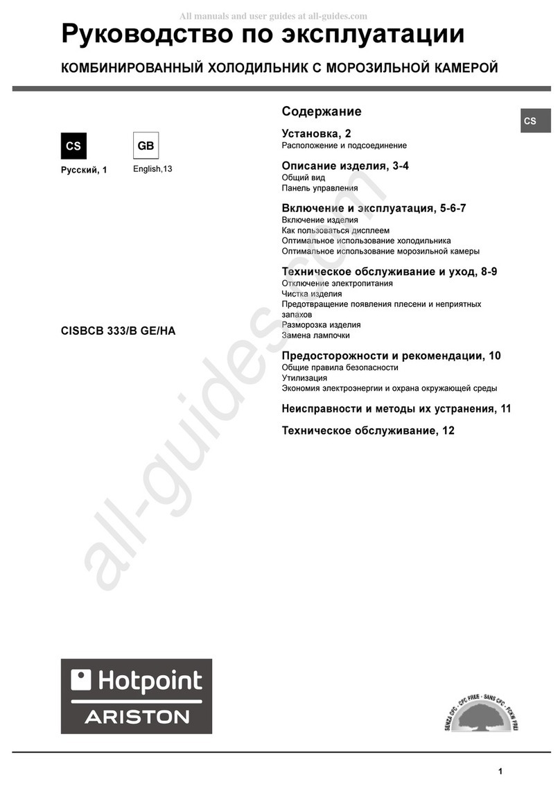 Hotpoint Ariston CISBCB 333/B GE User manual