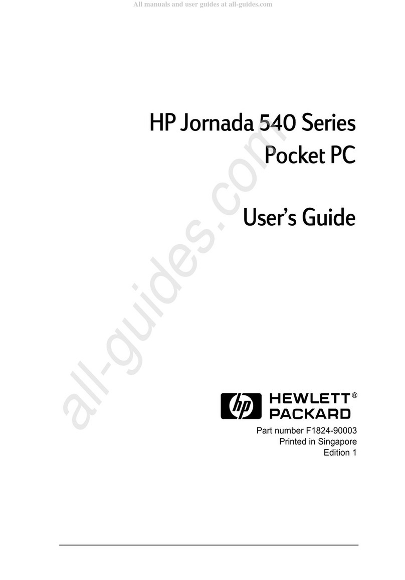 HP Jornada 540 Series User manual HP Jornada 540 Series User manual