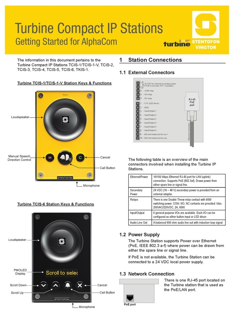 Stentofon Turbine Compact Series Getting started