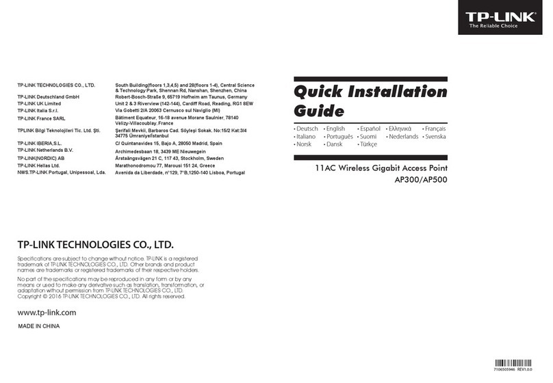TP-Link AP300 Quick installation guide