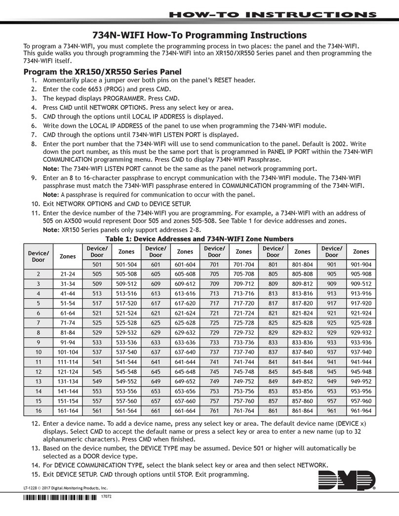 DMP Electronics 734N-WIFI Administrator Guide DMP Electronics 734N-WIFI Administrator Guide
