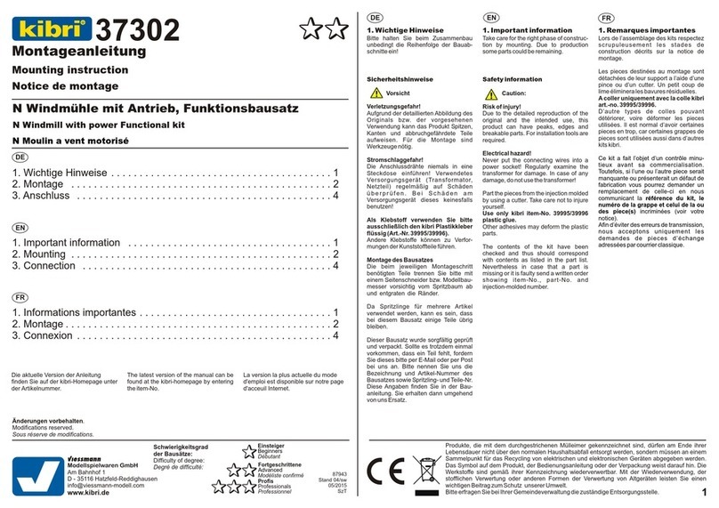 Kibri 37302 Mounting instruction