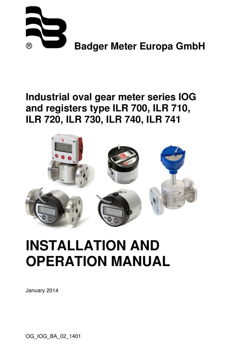 Badger Meter IOG Series Installation and operation manual