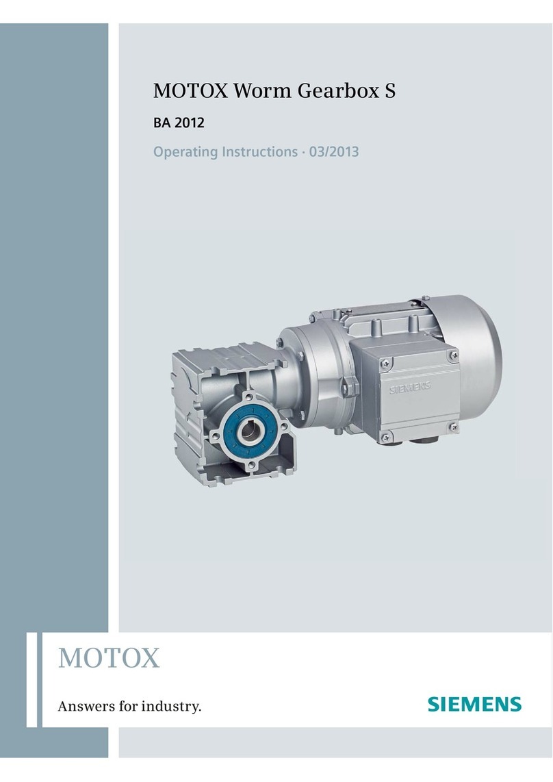 Siemens Worm Gearbox S 5 BA 2012 User manual