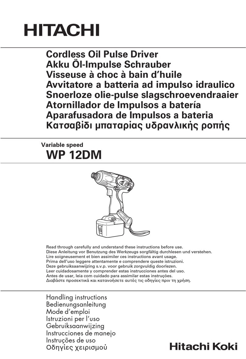 Hitachi WP 12DM User manual